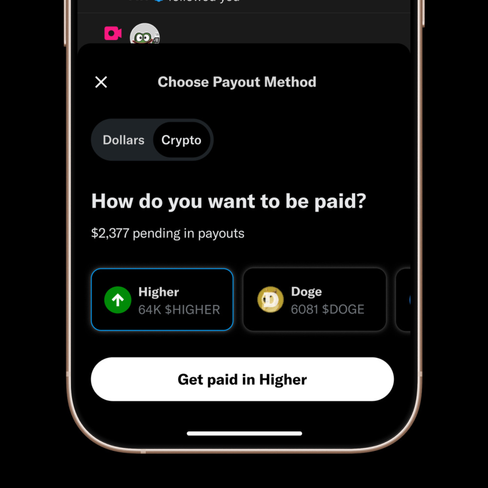 Creator payouts in $HIGHER